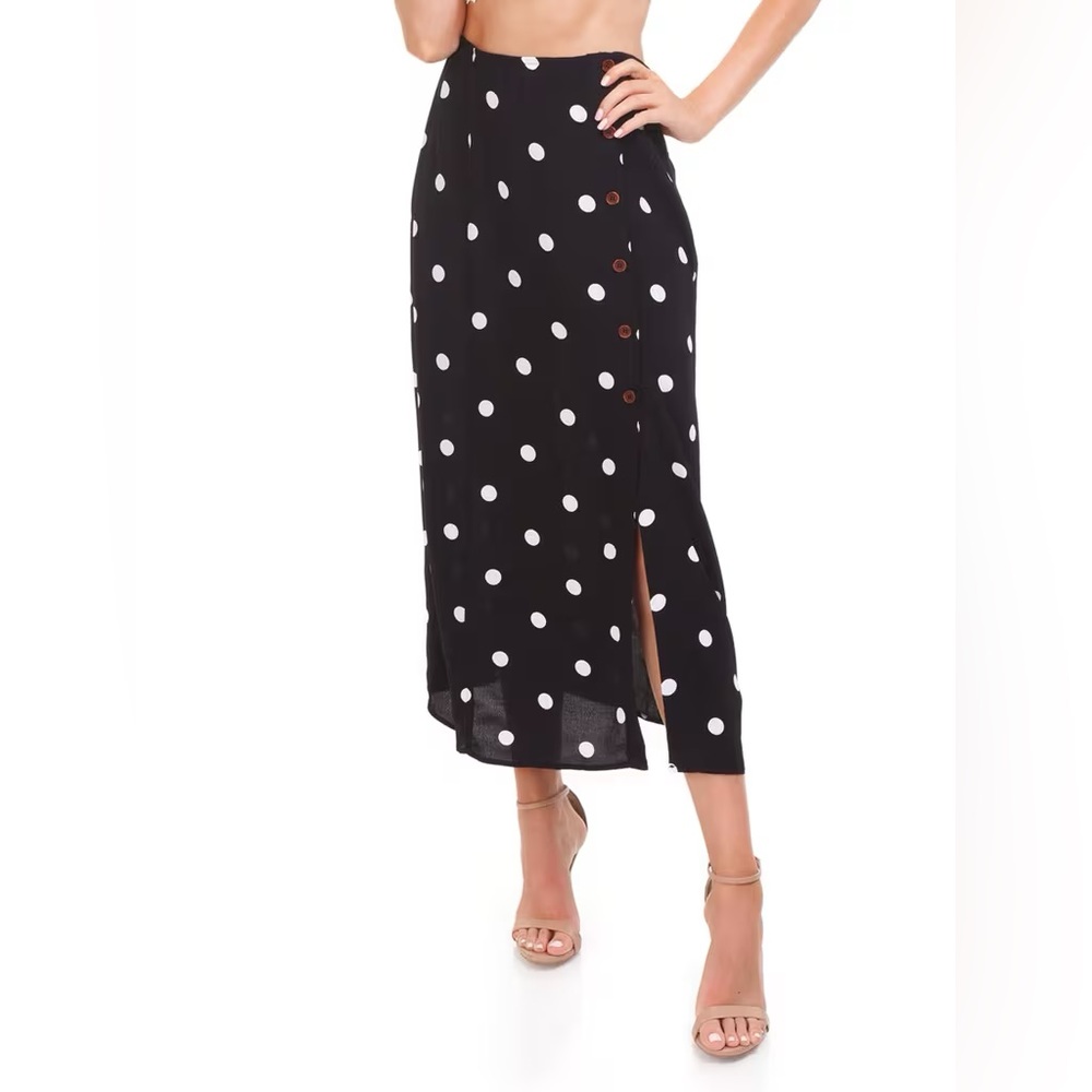 Free People Polka Dot Black Skirt - Picture 5 of 7